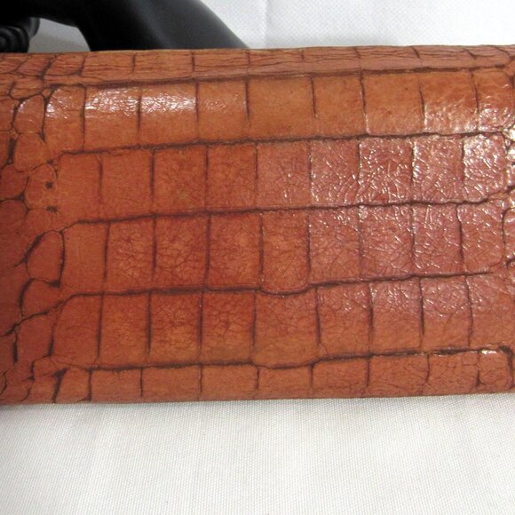MIU MIU by PRADA  LONG CROC EMBOSSED WALLET, USED BUT WELL CARED FOR - Picture 9 of 14